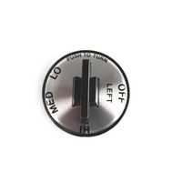 K2B Silver Faced Valve Knob Left Side For MHP Charmglow C.C. Series Model Grills